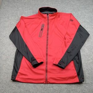 Zero Restriction Jacket Mens XL‎ Red Black Tour Series Softshell Full Zip Golf
